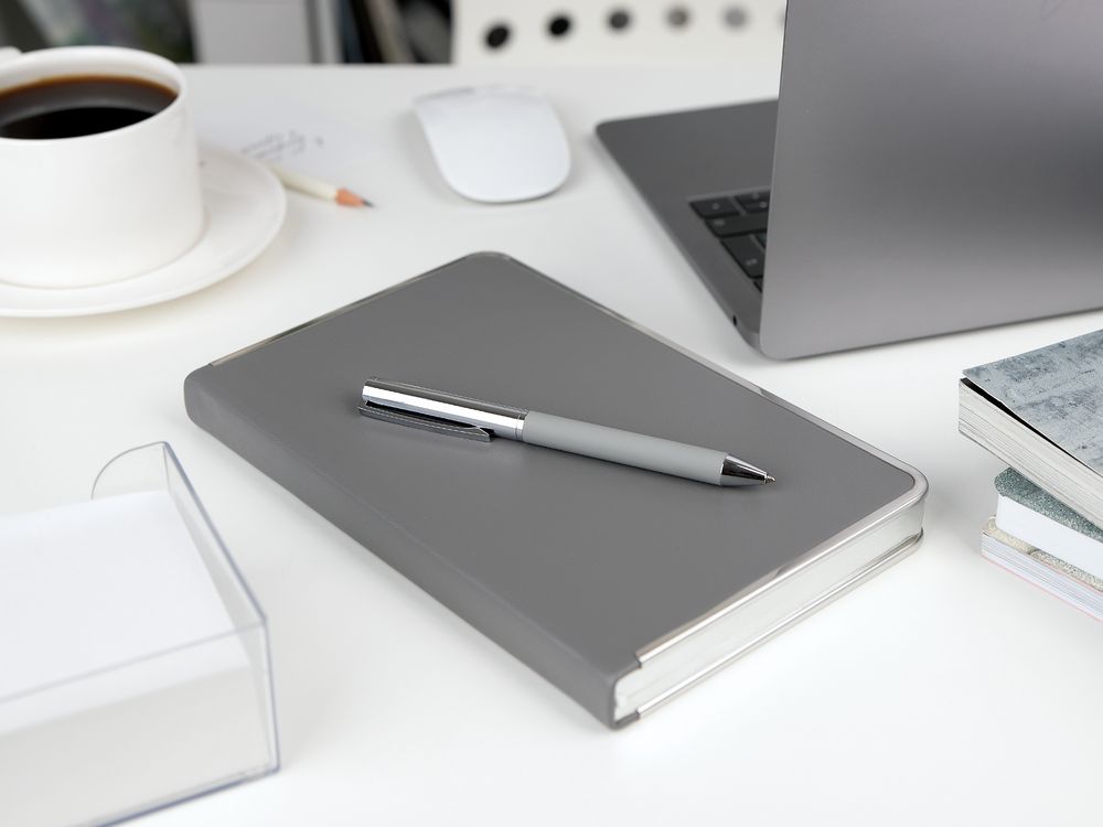 Ручка шариковая Eyeshot Soft Touch, серая