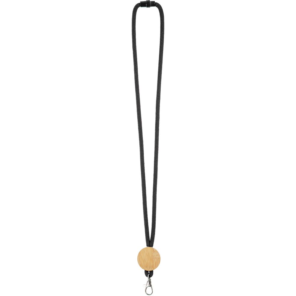 Шнурок для бейджа Tube Wood, черный