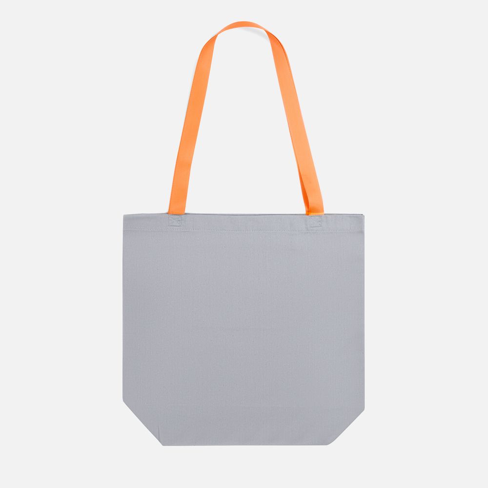 Шопер B5, серый с оранжевыми ручками