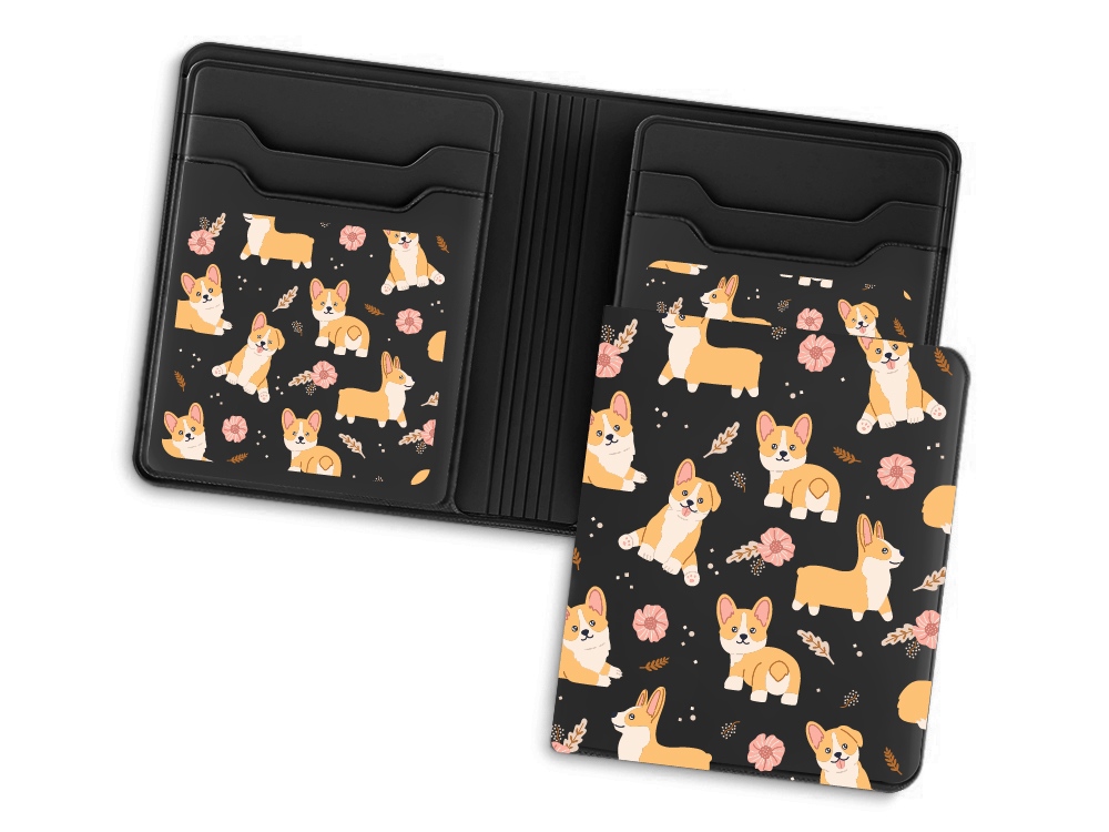 Картхолдер с отделением для наличных денег с возможностью полноцветной УФ-печати, софт-тач