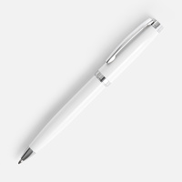 Ручка шариковая Letra Chrome, глянцевая, белая