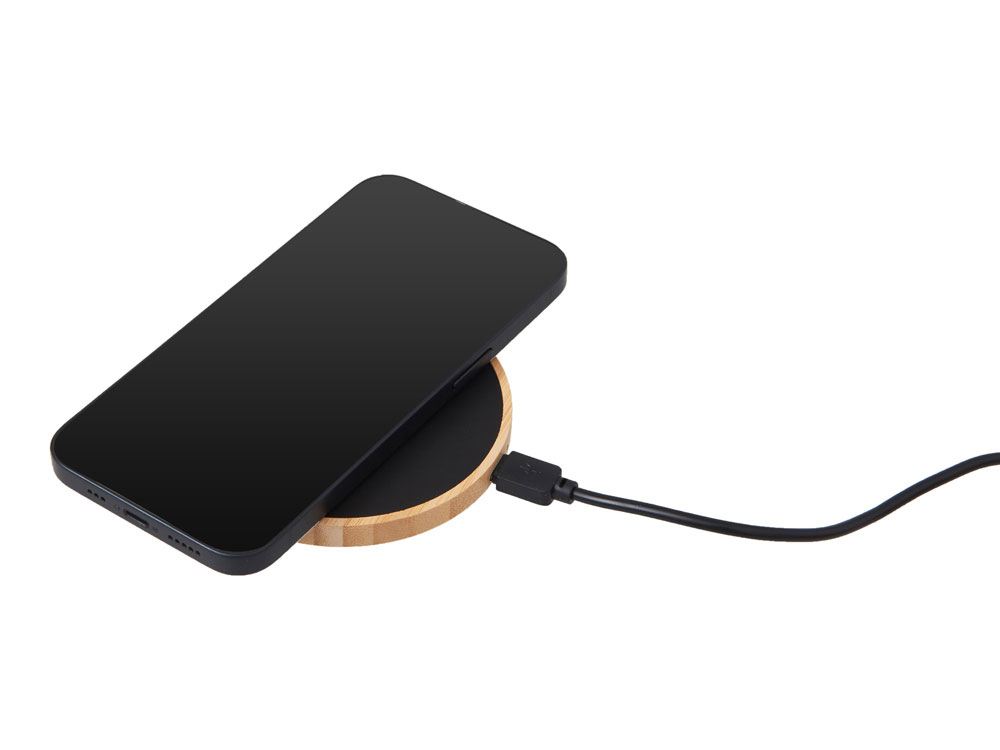 Беспроводное зарядное устройство с подсветкой лого Reedia S3, 15 Вт