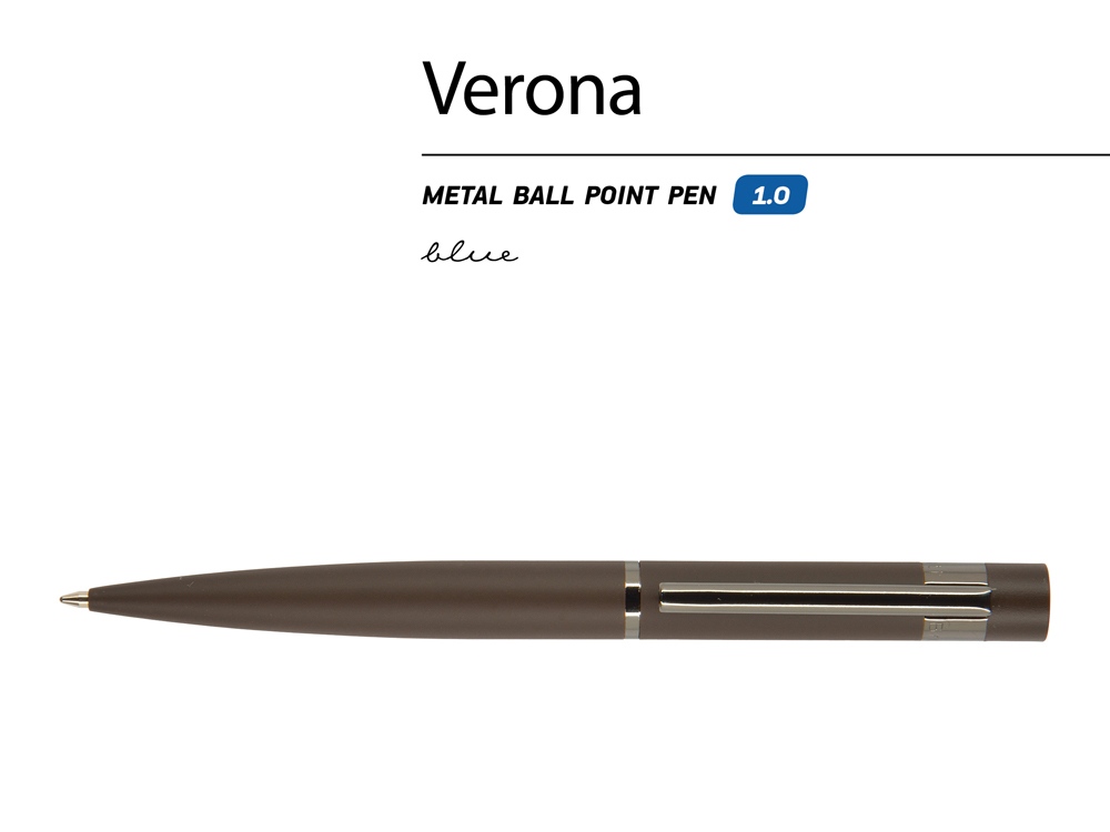Ручка металлическая шариковая «Verona», софт-тач