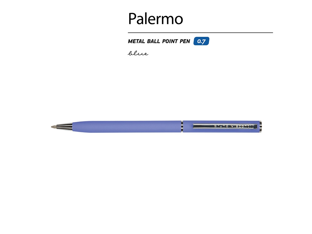 Ручка металлическая шариковая «Palermo», софт-тач