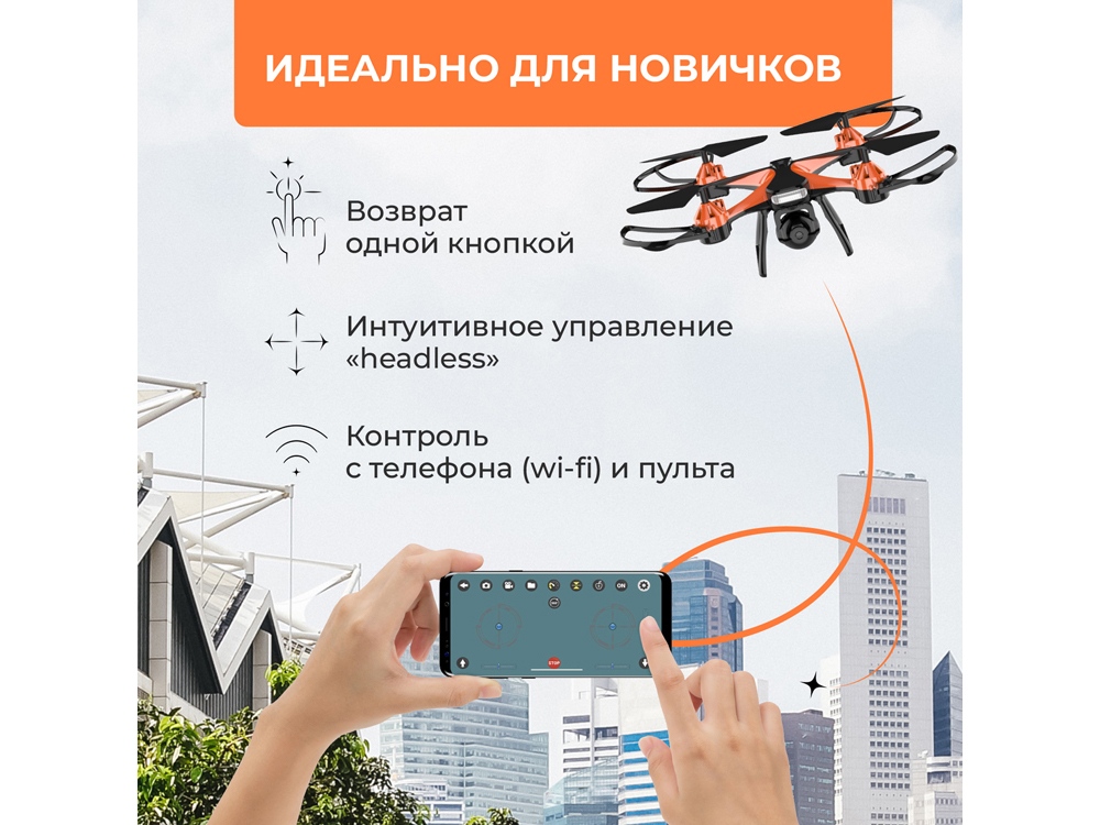Радиоуправляемый квадрокоптер WIND FPV