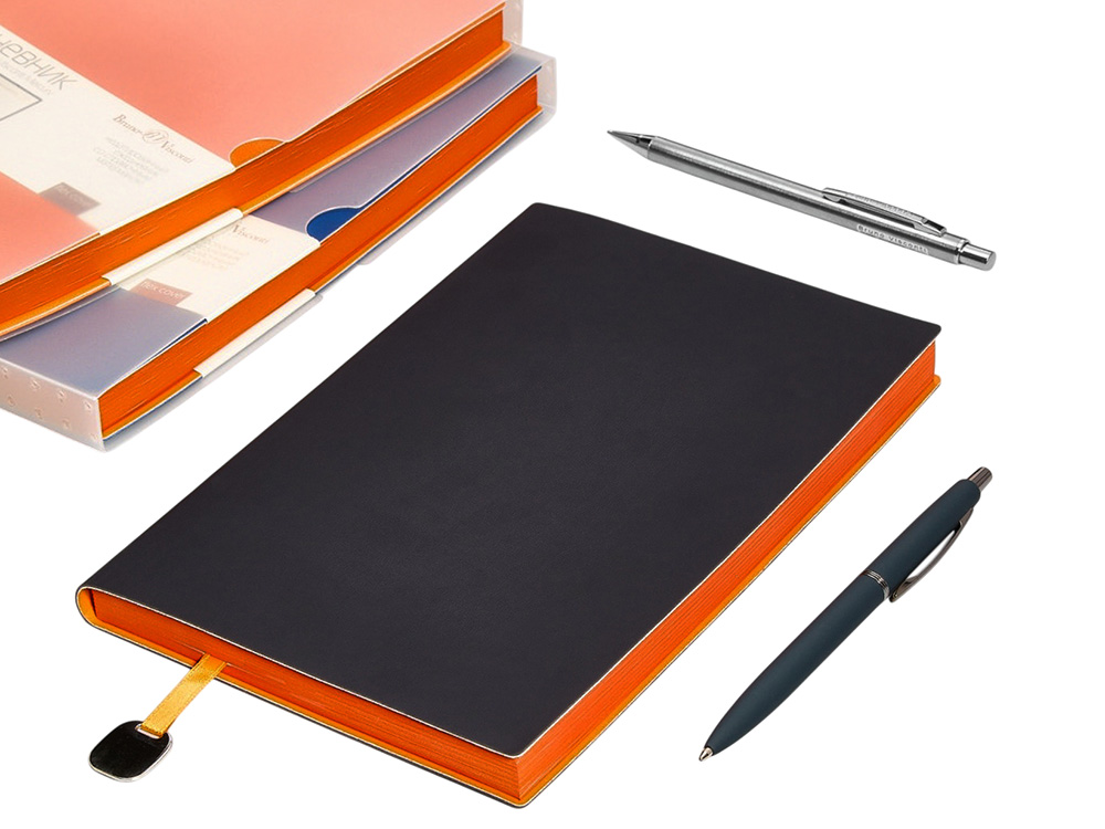 Ежедневник А5 недатированный Mercury, темно-синий Navy