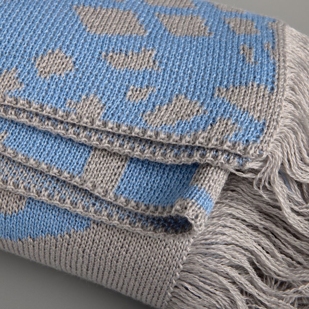 Палантин с бахромой на заказ Rinn Fint, полушерсть