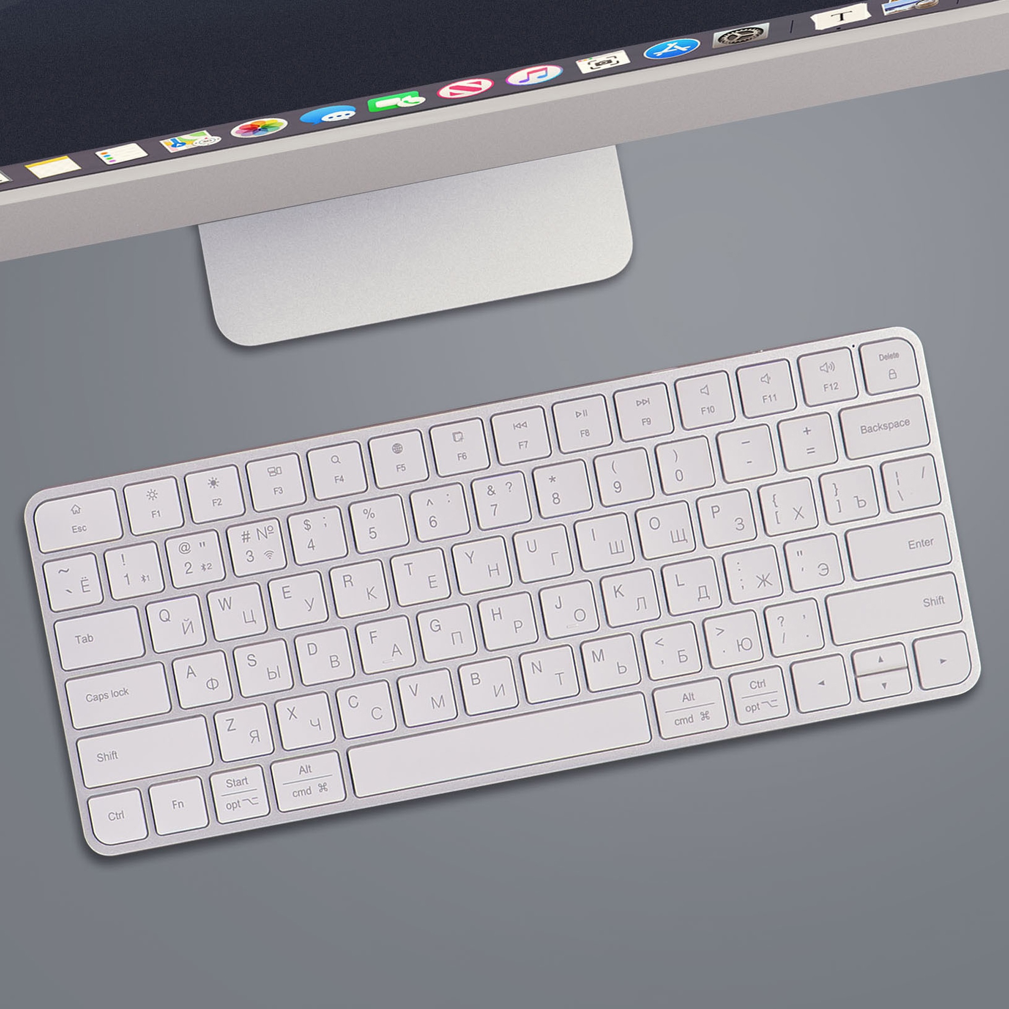 Беспроводная клавиатура Air Keyboard для MAC, Windows, 500 мАч, алюминий