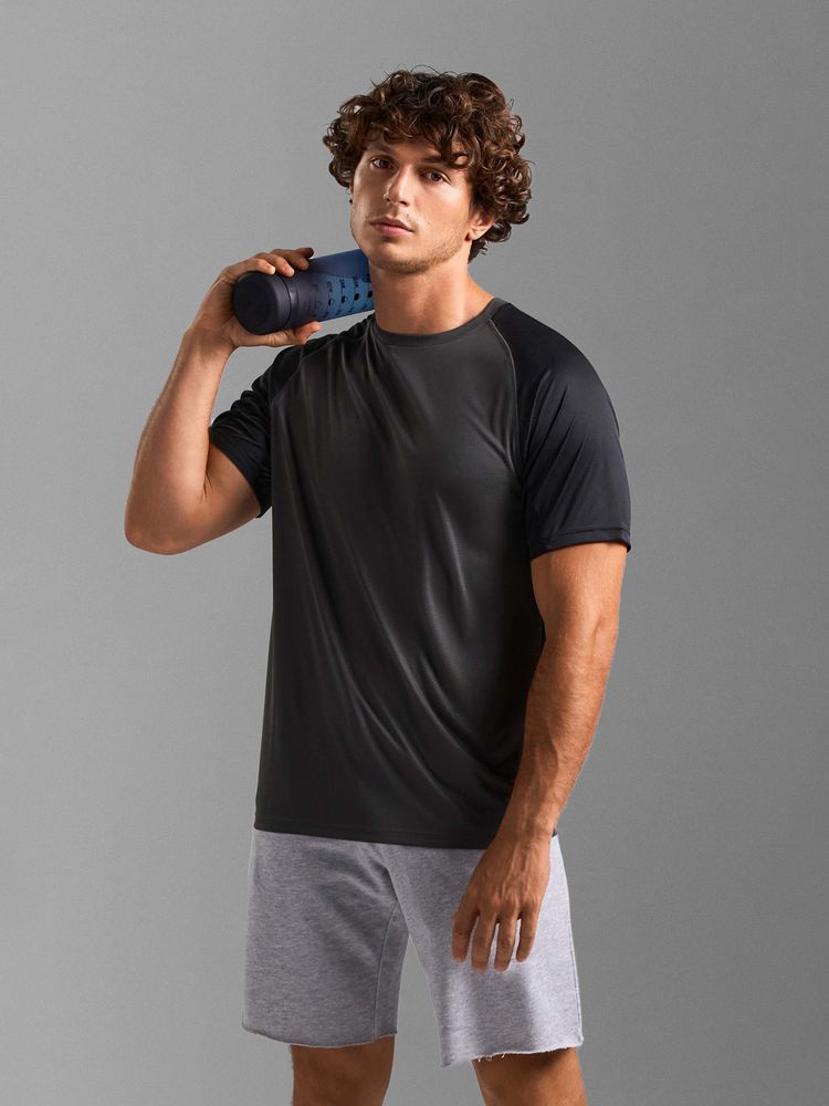 Футболка спортивная унисекс Vortex, черная