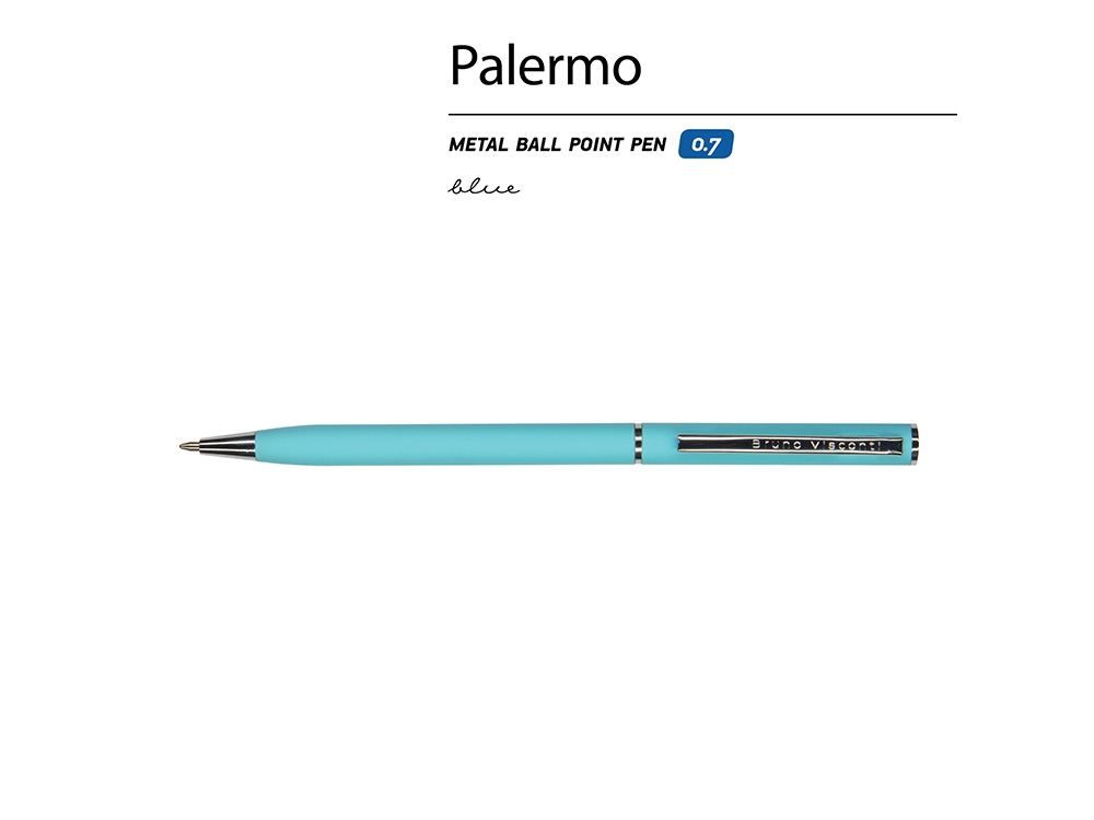 Ручка металлическая шариковая «Palermo», софт-тач
