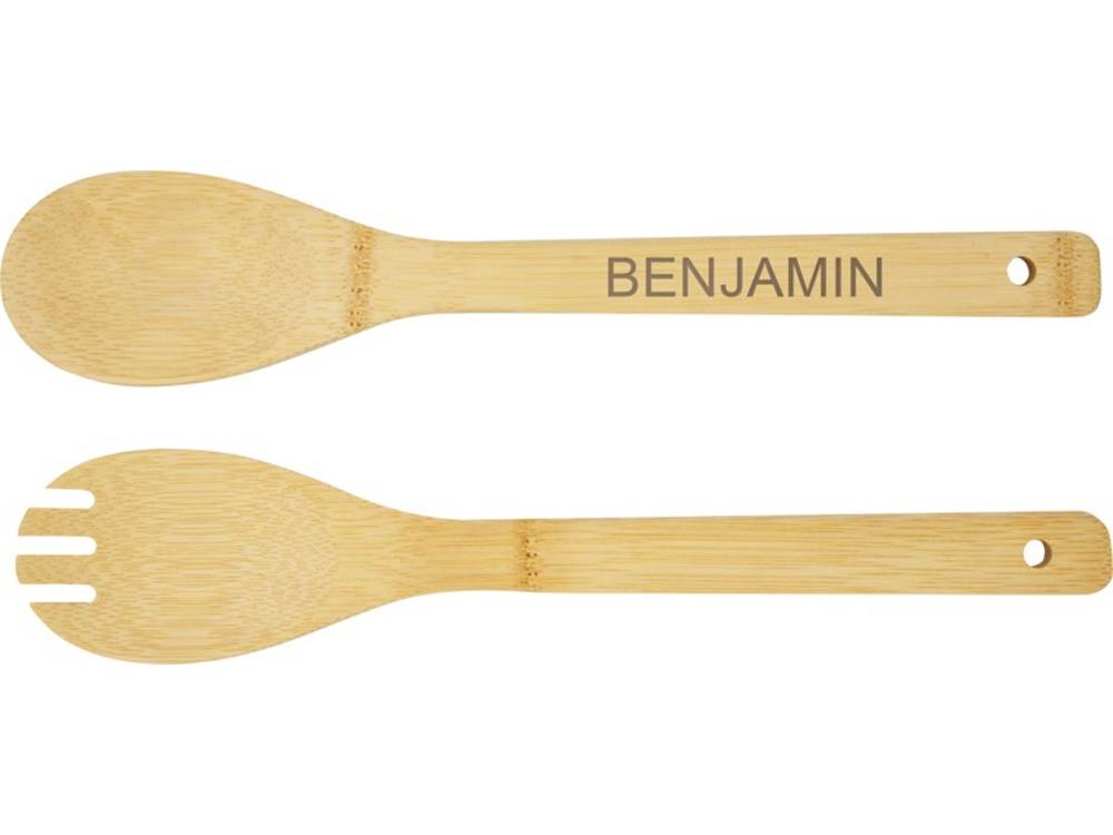 Бамбуковая салатница и приборы Argulls