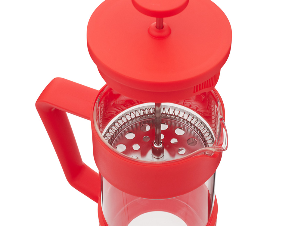 Пластиковый френч-пресс Intense, 600мл, красный