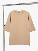 Футболка оверсайз унисекс Kosmos 2.0, бежевая, размер XL/XXL