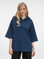 Футболка оверсайз унисекс с капюшоном Neofit, темно-синяя, размер XL/XXL