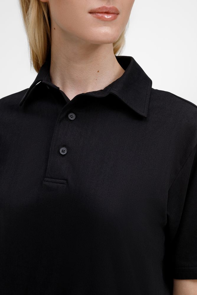 Рубашка поло унисекс Senti, черная