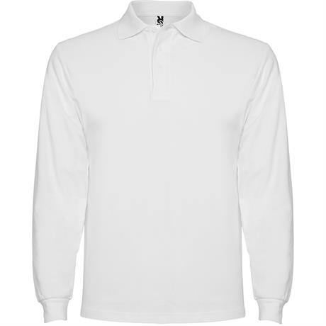 Футболка поло ESTRELLA L/S мужская, БЕЛЫЙ 2XL