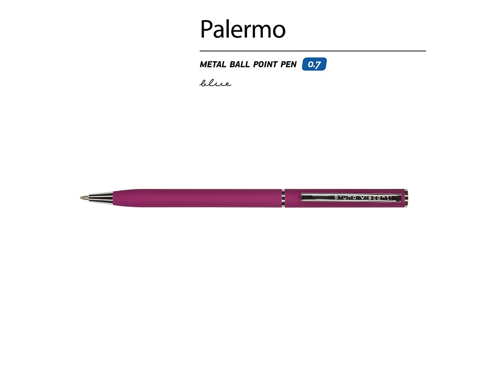 Ручка металлическая шариковая «Palermo», софт-тач