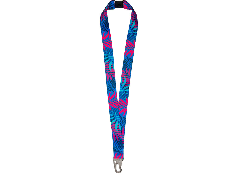 Ланъярд 2,5 см под сублимацию с большим карабином и замком обрыва