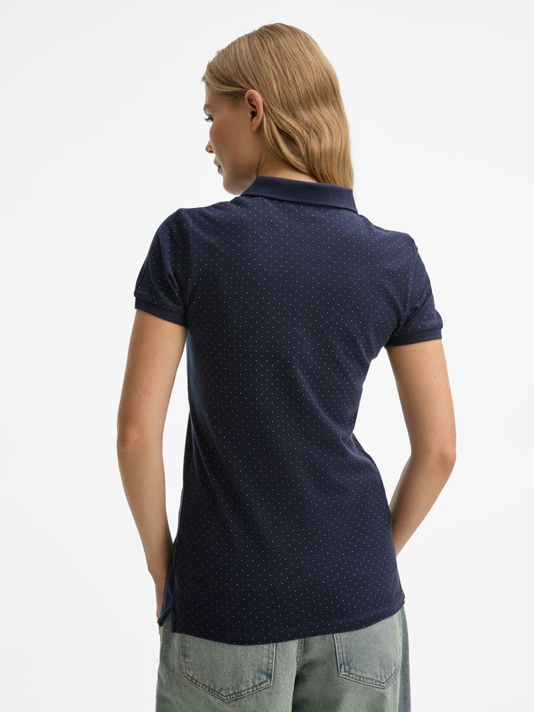 Рубашка поло женская Brandy Women, темно-синяя с белым