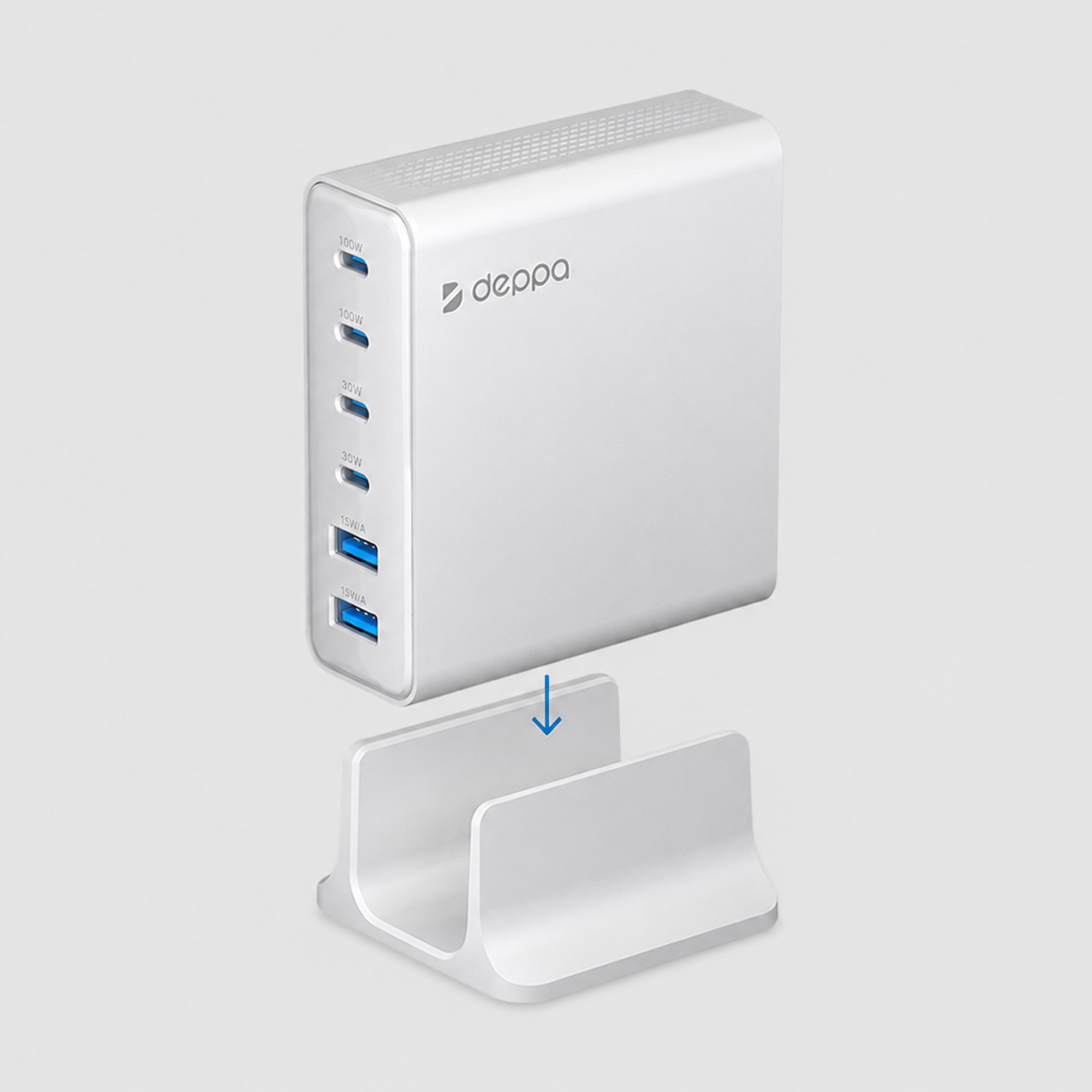 Зарядная станция 4xUSB Type-C, 2xUSB, PD, QC, 160Вт