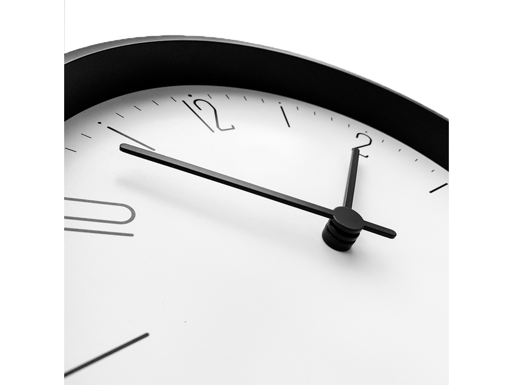Часы настенные Lander S, белые с черным