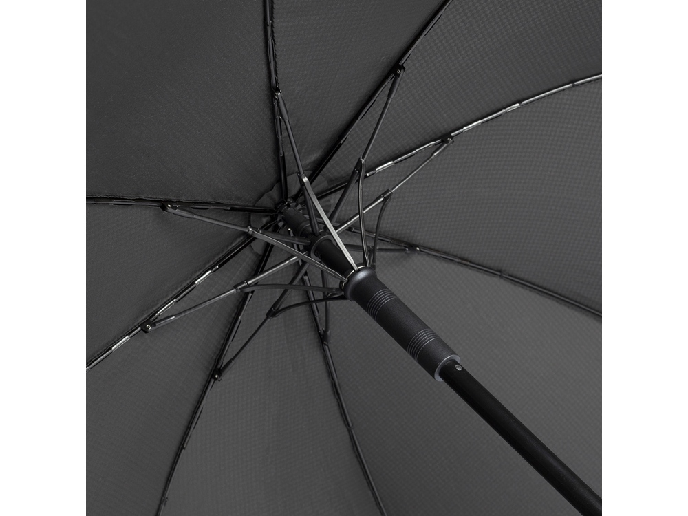 Зонт-трость Carbon с куполом из переработанного пластика