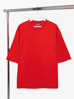 Футболка оверсайз унисекс Kosmos 2.0, красная (алая), размер XL/XXL