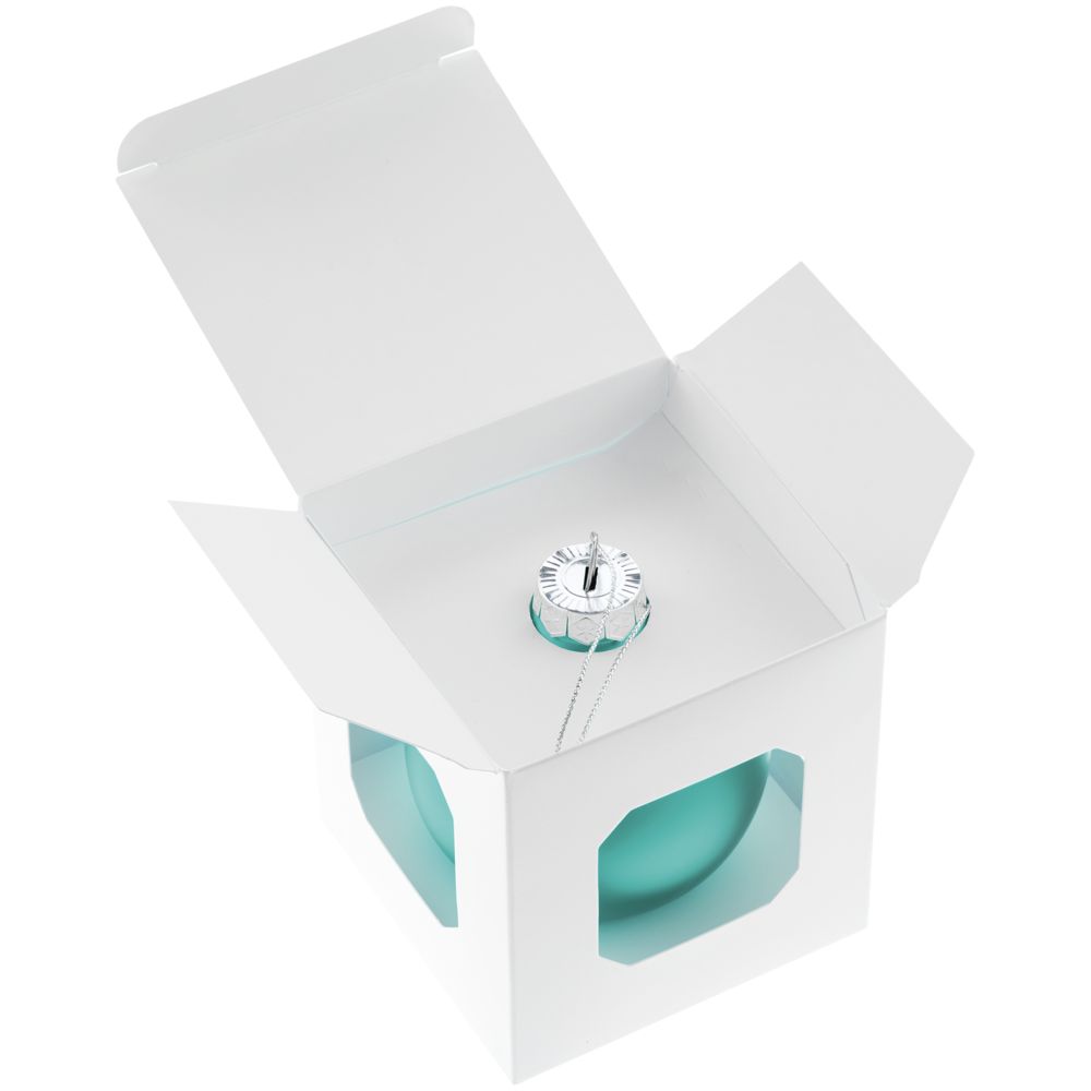 Елочный шар Finery Matt, 8 см, матовый бирюзовый