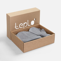 Набор Nordkyn Full Set с шарфом, светло-серый меланж, размер L/XL