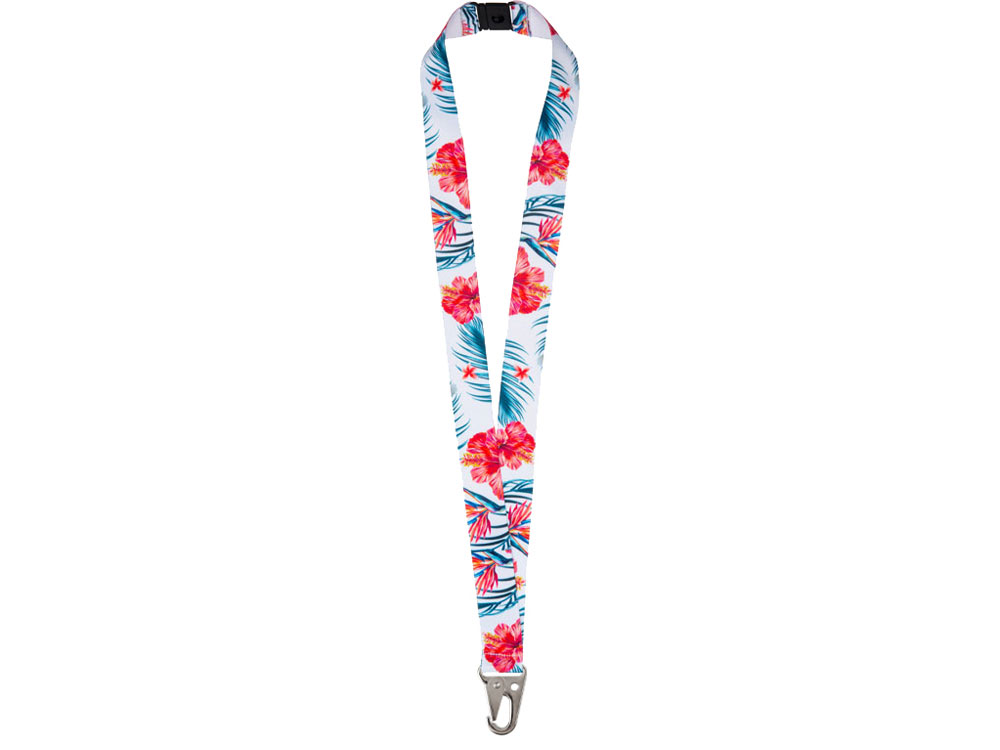 Ланъярд 2,5 см под сублимацию с большим карабином и замком обрыва