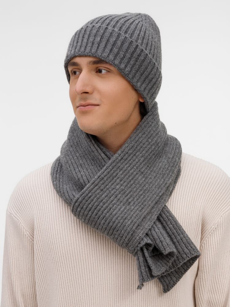 Шарф Laconi, темно-серый меланж