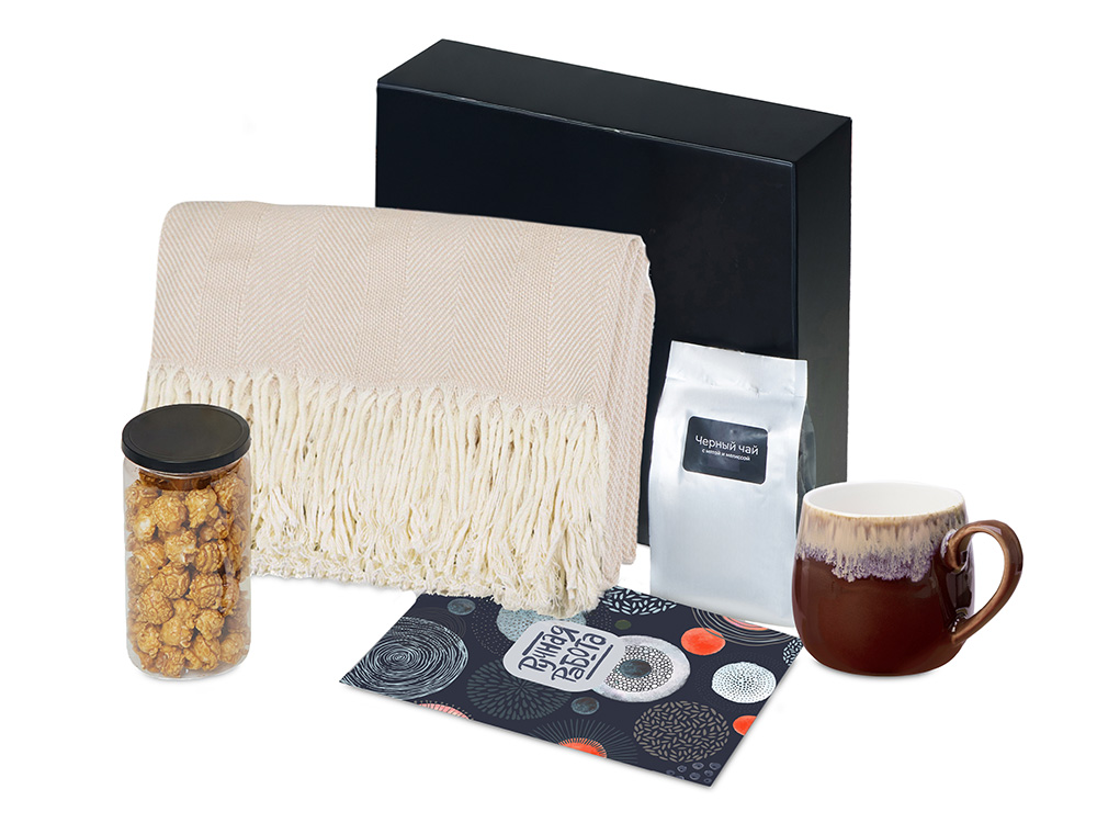 Подарочный набор Re:y. Haven  с пледом, кружкой и чаем