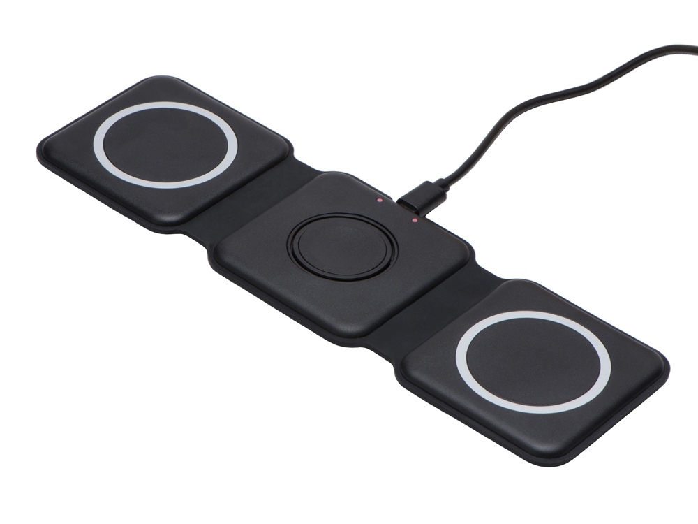 Беспроводное зарядное устройство 3-в-1 Road, 15 Вт, черный