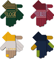 Перчатки вязаные Guanti на заказ, полушерсть, размер L/XL