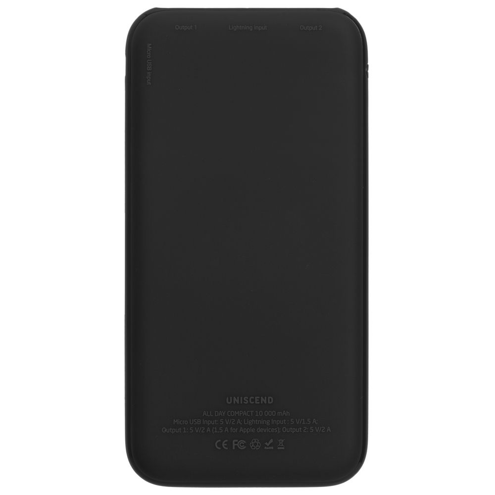 Внешний аккумулятор Uniscend All Day Compact 10000 мАч, черный