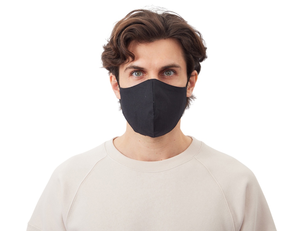 Маска для лица многоразовая из хлопка, анатомической формы