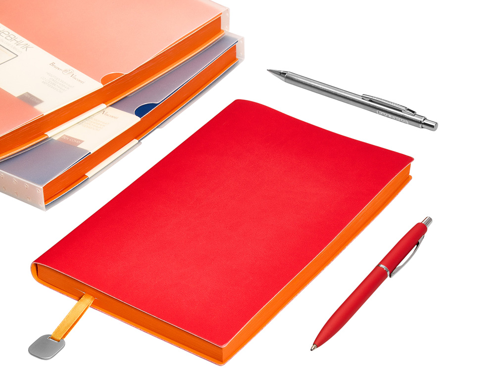 Ежедневник А5 недатированный Mercury, красный