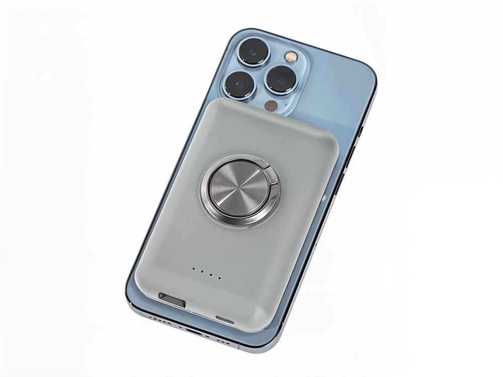 Магнитный беспроводной внешний аккумулятор MagnetIQ, 5000 mah, 10 W, серый Cool gray 7C