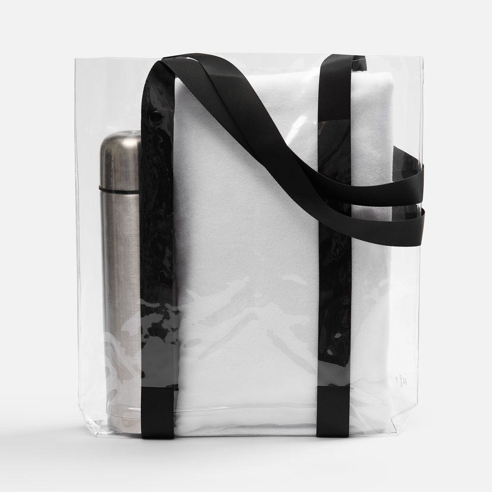 Шопер Clear Fest, ver.2, прозрачный с черными ручками