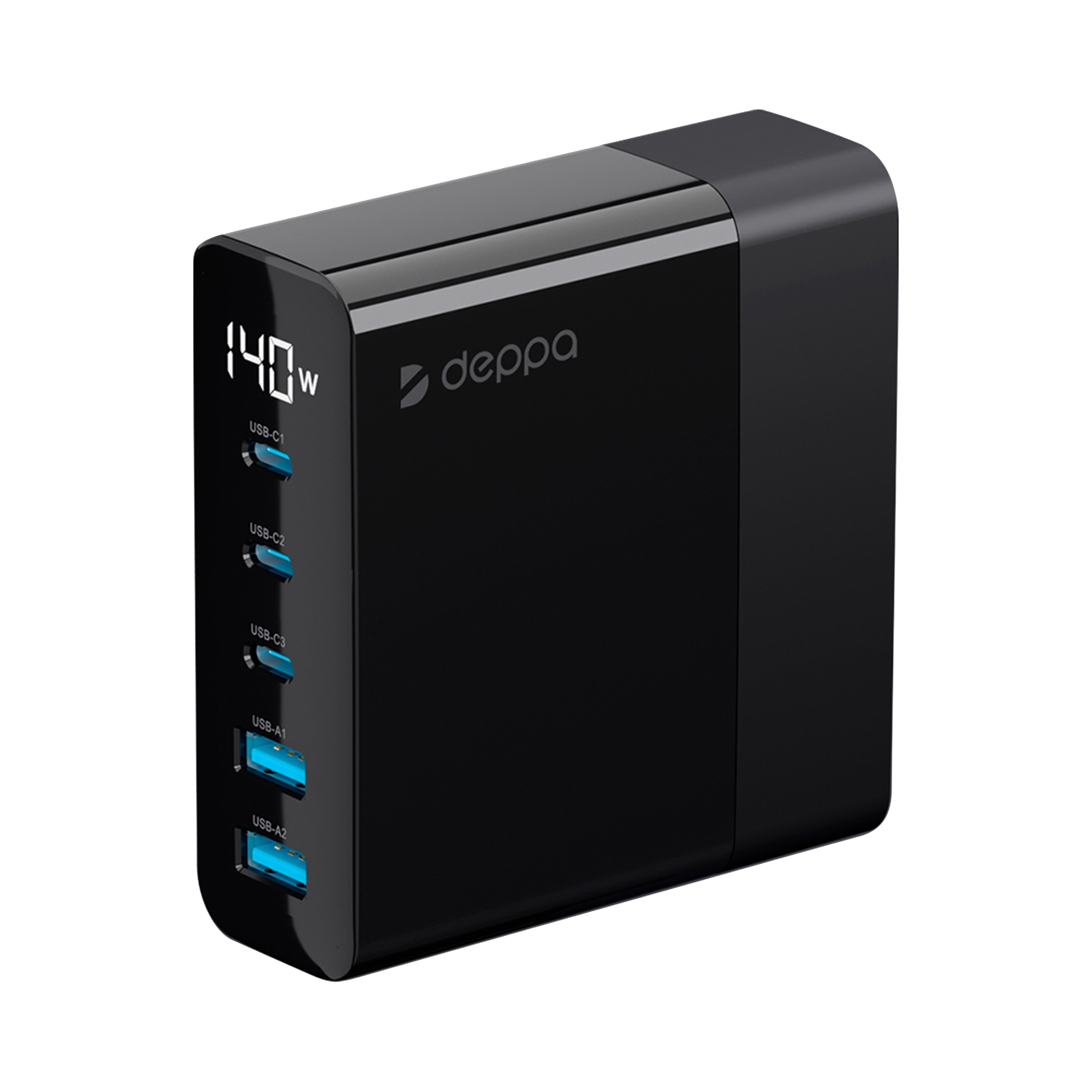 Зарядная станция 3xUSB Type-C, 2xUSB, PD, QC, 140Вт