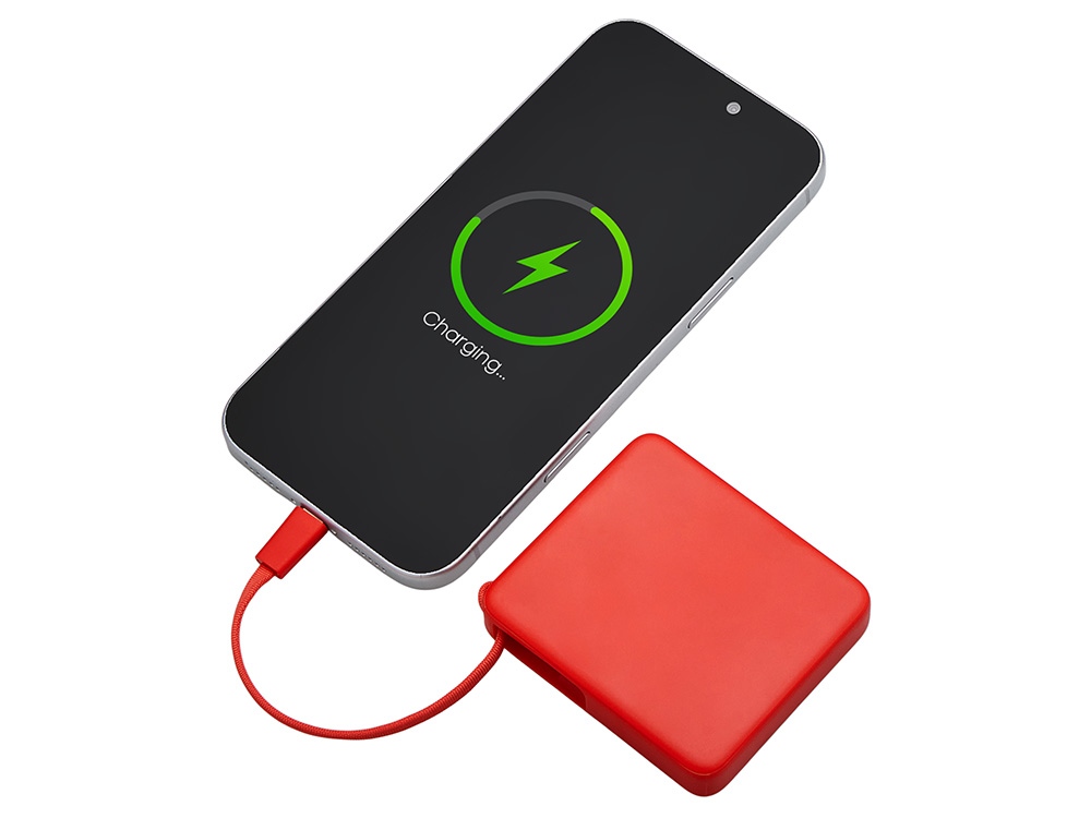 Внешний аккумулятор со встроенным кабелем USB-C «Дэнси», 5000 мАч
