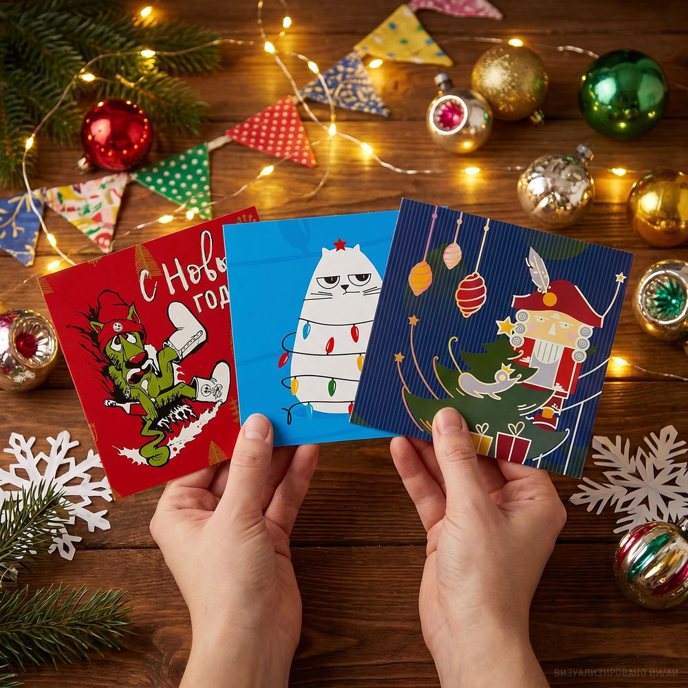 Набор Warmest Wishes: 3 открытки с конвертами