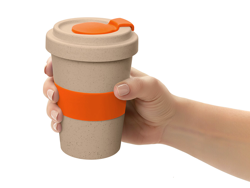 Стакан из пшеничного волокна Flava, оранжевый 021C