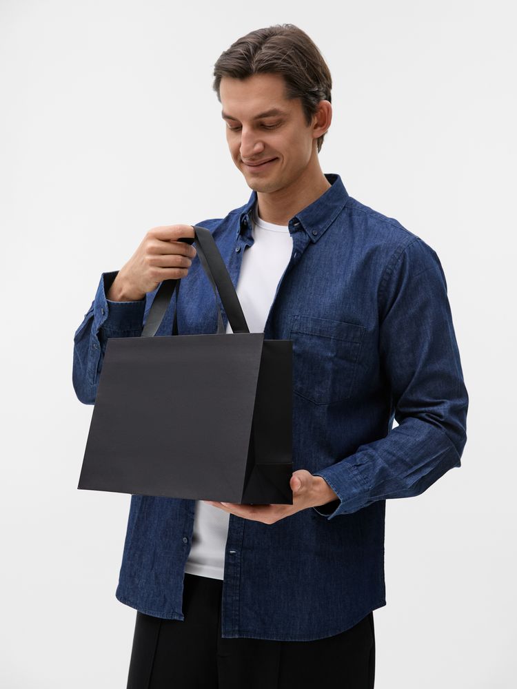 Пакет бумажный Manilla M, черный