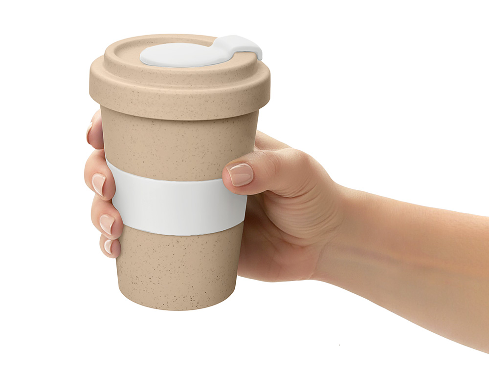 Стакан из пшеничного волокна Flava, белый