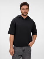 Футболка оверсайз унисекс с капюшоном Neofit, черная, размер XL/XXL