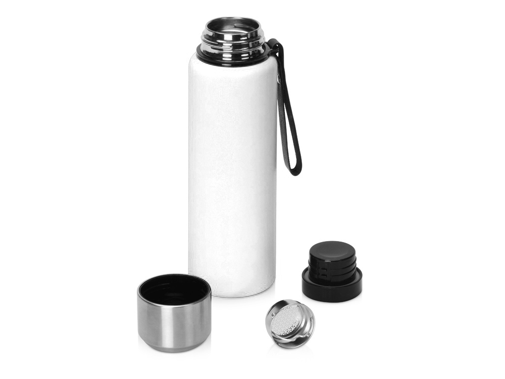 Вакуумный термос Story c покрытием powder, белый