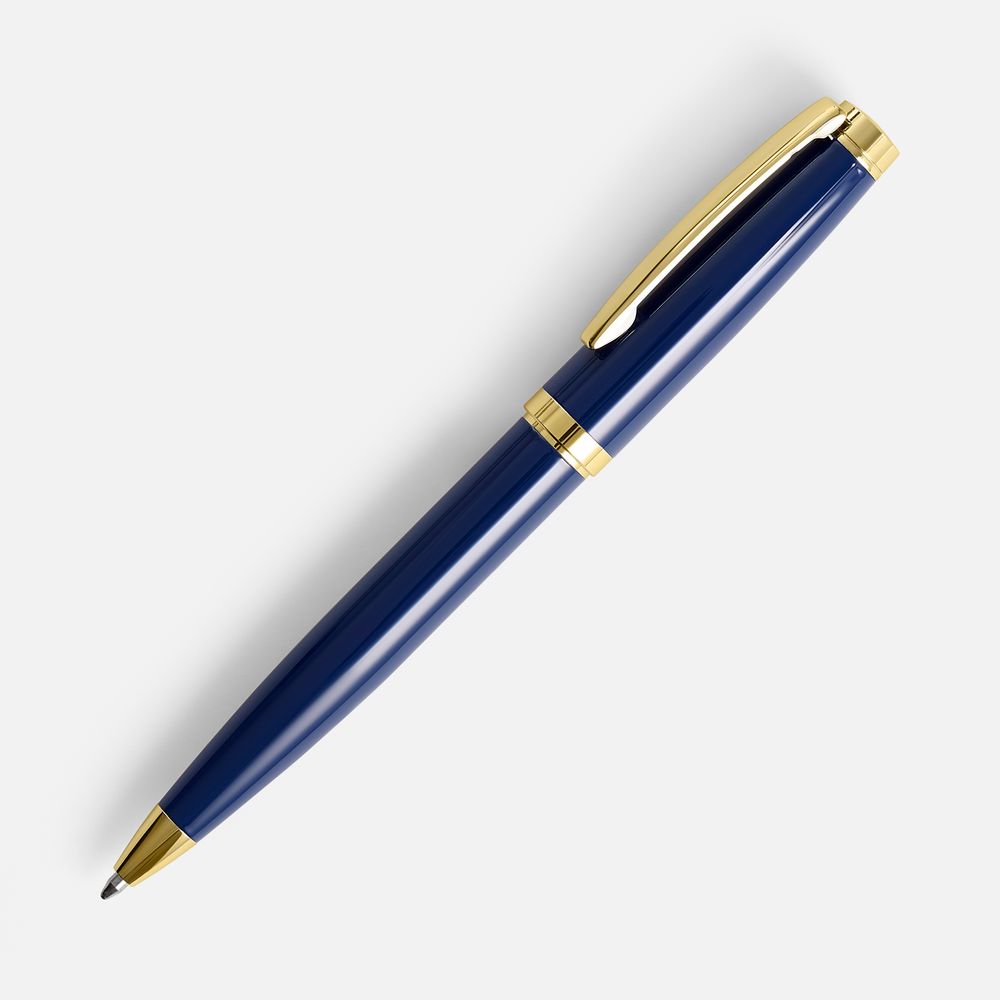 Ручка шариковая Letra Gold, глянцевая, темно-синяя