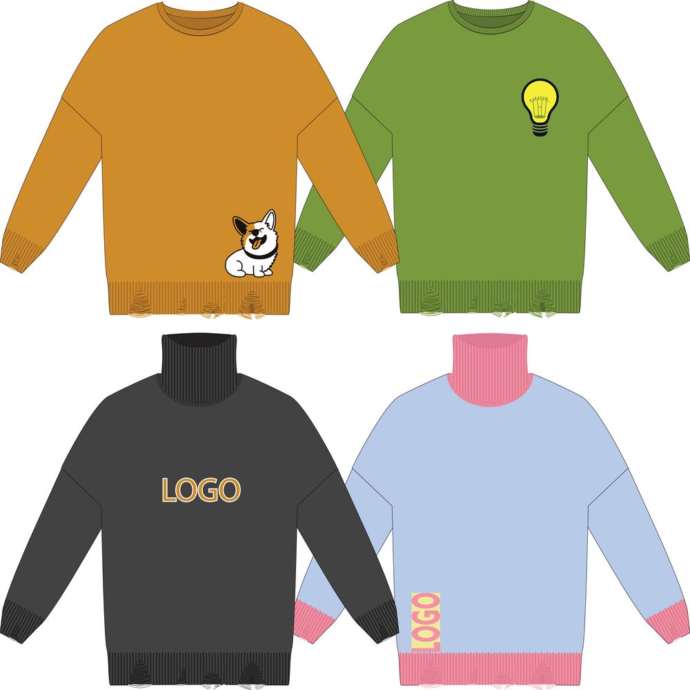 Свитер оверсайз Tricksy Net Grunge на заказ, акрил