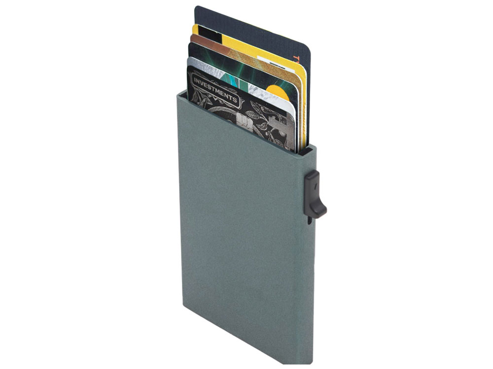 Картхолдер Florence с RFID- защитой из алюминия, цвет оружейной стали